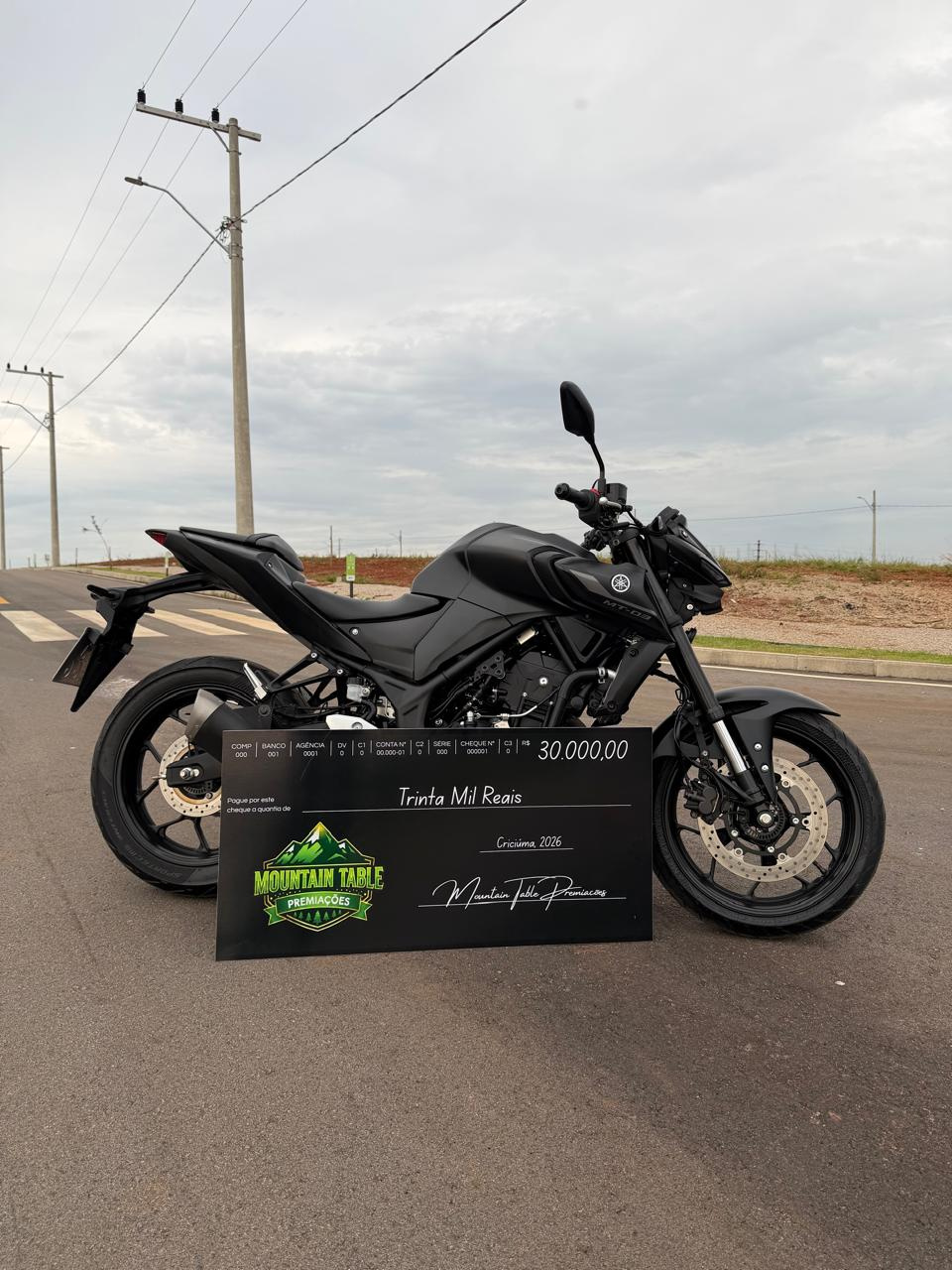 Yamaha MT-03 2025 + (+ 30 Mil se o Ganhador Investir Acima de R$ 20) 🏍️💰
